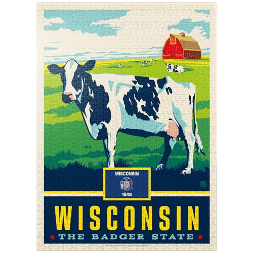 Wisconsin The Badger State - Premium 1000 Teile Puzzle für Erwachsene von MyPuzzle.com