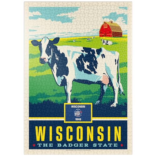 Wisconsin: The Badger State - Premium 1000 Teile Puzzle - MyPuzzle Sonderkollektion von Anderson Design Group von MyPuzzle.com