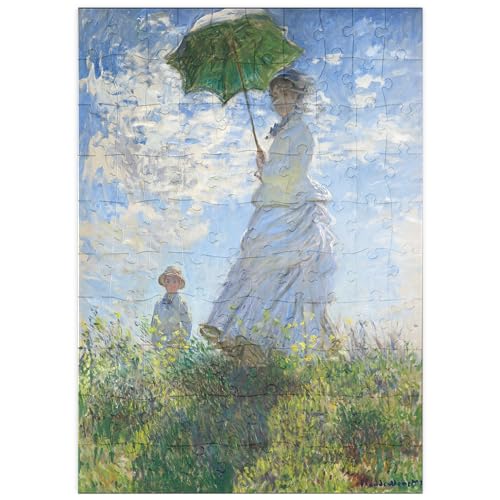 Woman with a Parasol, Madame Monet and Her Son (1875) by Claude Monet - Premium 100 Teile Puzzle - MyPuzzle Sonderkollektion von Æpyornis von MyPuzzle.com