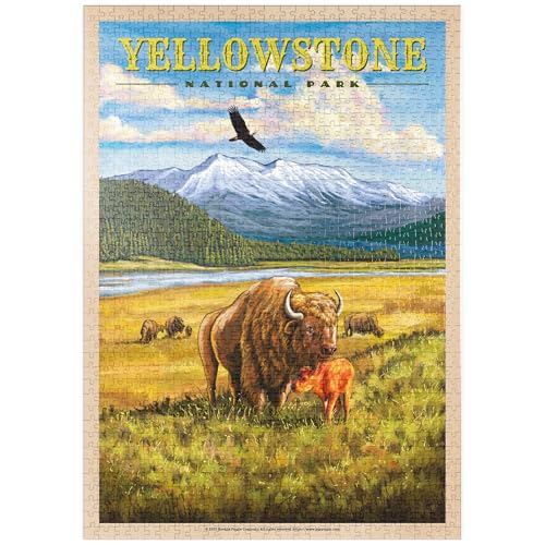 MyPuzzle Yellowstone National Park - Hayden Valley Bisons, Vintage Travel Poster - Premium 1000 Teile Puzzle - MyPuzzle Sonderkollektion von Havana Puzzle Company MyPuzzle Yellowstone National Park - Hayden Valley Bisons, Vintage Travel Poster - Premium 1000 Teile Puzzle - MyPuzzle Sonderkollektion von Havana Puzzle Company von MyPuzzle.com
