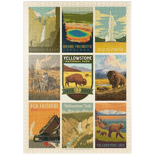 MyPuzzle Yellowstone National Park: 150th Anniversary Commemorative Print, Vintage Poster - Premium 1000 Teile Puzzle - MyPuzzle Sonderkollektion von Anderson Design Group MyPuzzle Yellowstone National Park: 150th Anniversary Commemorative Print, Vintage Poster - Premium 1000 Teile Puzzle - MyPuzzle Sonderkollektion von Anderson Design Group von MyPuzzle.com