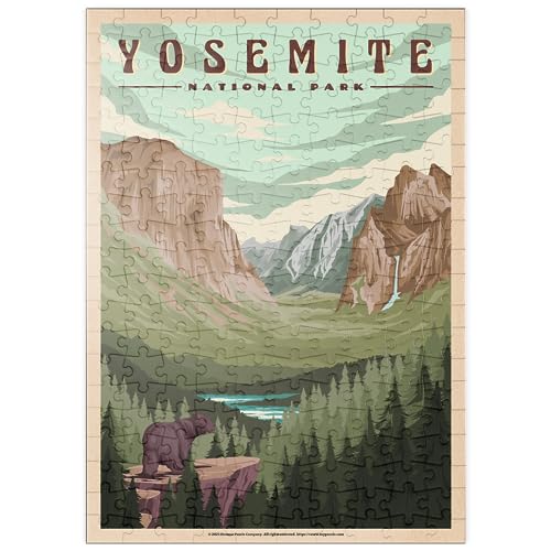 Yosemite National Park - Yosemite Valley, Vintage Travel Poster - Premium 200 Teile Puzzle - MyPuzzle Sonderkollektion von Havana Puzzle Company von MyPuzzle.com