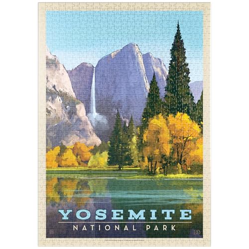 MyPuzzle Yosemite National Park: Golden Vista, Vintage Poster - Premium 1000 Teile Puzzle - MyPuzzle Sonderkollektion von Anderson Design Group von MyPuzzle.com
