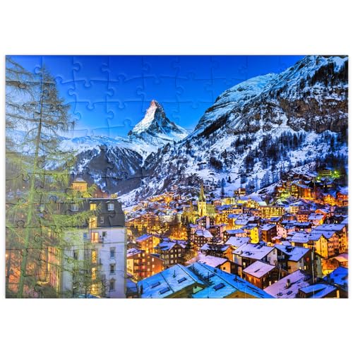 Zermatt und das Matterhorn, Schweiz - Premium 100 Teile Puzzle - MyPuzzle Sonderkollektion von Puzzle Galaxy von MyPuzzle.com