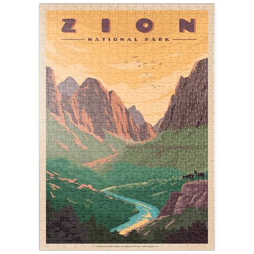 MyPuzzle Zion National Park - Virgin River, Vintage Travel Poster - Premium 500 Teile Puzzle - MyPuzzle Sonderkollektion von Havana Puzzle Company MyPuzzle Zion National Park - Virgin River, Vintage Travel Poster - Premium 500 Teile Puzzle - MyPuzzle Sonderkollektion von Havana Puzzle Company von MyPuzzle.com