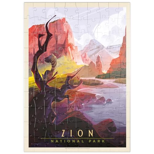 Zion National Park: Ringtail, Vintage Poster - Premium 100 Teile Puzzle - MyPuzzle Sonderkollektion von Anderson Design Group von MyPuzzle.com
