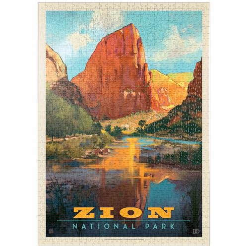 MyPuzzle Zion National Park: Virgin River Valley, Vintage Poster - Premium 1000 Teile Puzzle - MyPuzzle Sonderkollektion von Anderson Design Group MyPuzzle Zion National Park: Virgin River Valley, Vintage Poster - Premium 1000 Teile Puzzle - MyPuzzle Sonderkollektion von Anderson Design Group von MyPuzzle.com