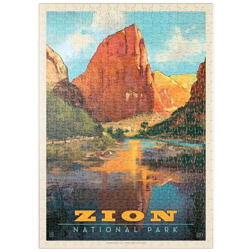 MyPuzzle Zion National Park: Virgin River Valley, Vintage Poster - Premium 500 Teile Puzzle - MyPuzzle Sonderkollektion von Anderson Design Group MyPuzzle Zion National Park: Virgin River Valley, Vintage Poster - Premium 500 Teile Puzzle - MyPuzzle Sonderkollektion von Anderson Design Group von MyPuzzle.com