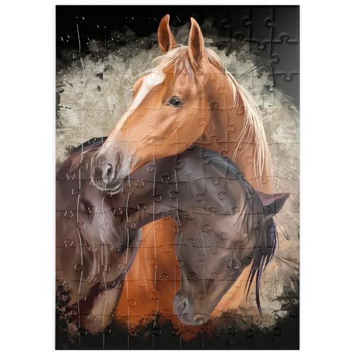 MyPuzzle Zwei Pferde umschlungen - Premium 100 Teile Puzzle - MyPuzzle Sonderkollektion von Puzzle Galaxy MyPuzzle Zwei Pferde umschlungen - Premium 100 Teile Puzzle - MyPuzzle Sonderkollektion von Puzzle Galaxy von MyPuzzle.com