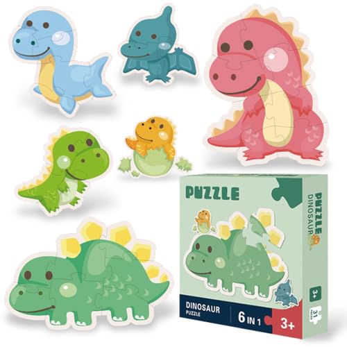 Dinosaurier-Puzzle 6in1 von MyReiDo