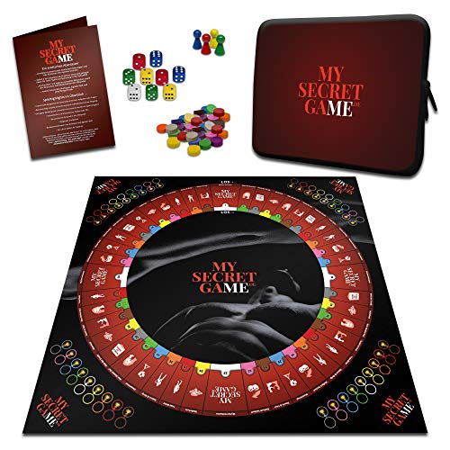 MySecretGame - Ein erotisches Abenteuer - Interaktives Brettspiel, Erotikspiel und Sexspiel für Smartphone, Tablet und PC ab 18 Jahre für Paare und Pärchen, 2 bis 4 Spieler mit roter Tasche von MySecretGame
