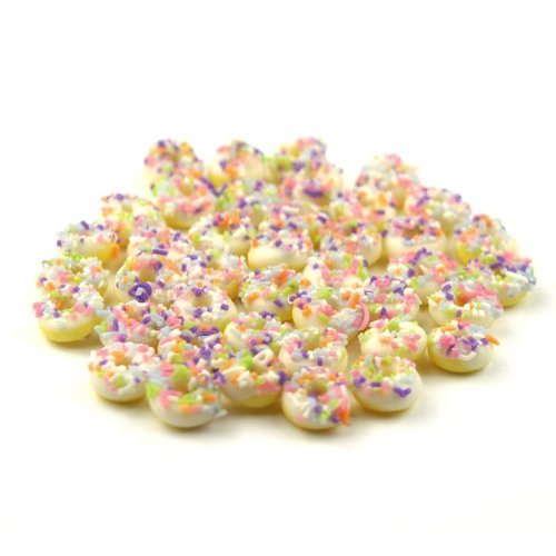 MyTinyWorld 8 X Puppenhaus Miniatur Weiß Glasiert Sprinkle Donuts von MyTinyWorld