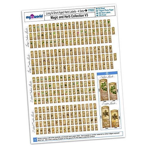 MyTinyWorld Puppenhaus Komplettset von 256 lang und kurz Kräuter Etikett A4 Wert Folie MyTinyWorld Puppenhaus Komplettset von 256 lang und kurz Kräuter Etikett A4 Wert Folie von MyTinyWorld