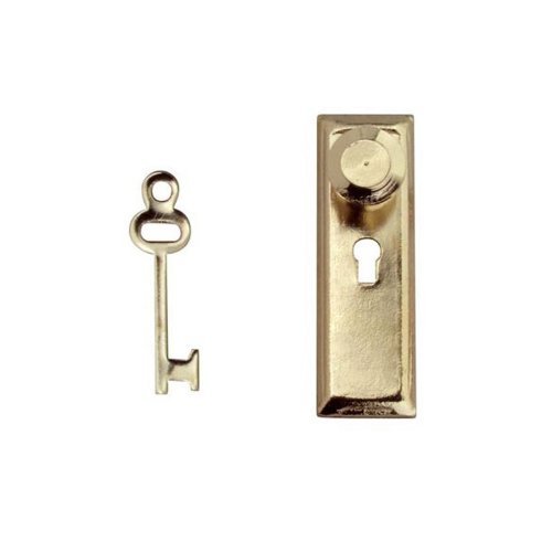 MyTinyWorld Puppenhaus Miniatur 1:12. Maßstab Tür Griff mit Schlüsselloch und Schlüssel von MyTinyWorld
