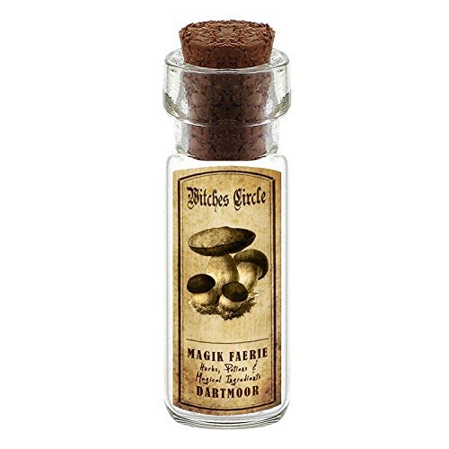 MyTinyWorld Puppenhaus Miniatur Apotheker Hexen Kreis Pilze Flasche und Etikette von MyTinyWorld