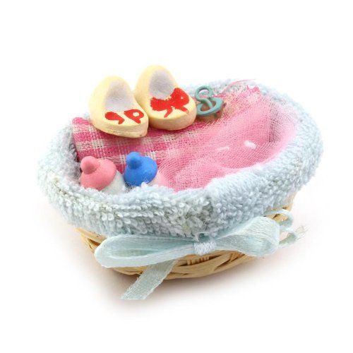 Mytinyworld Puppenhaus Miniatur Baby Korb Komplett mit Zubehör von MyTinyWorld