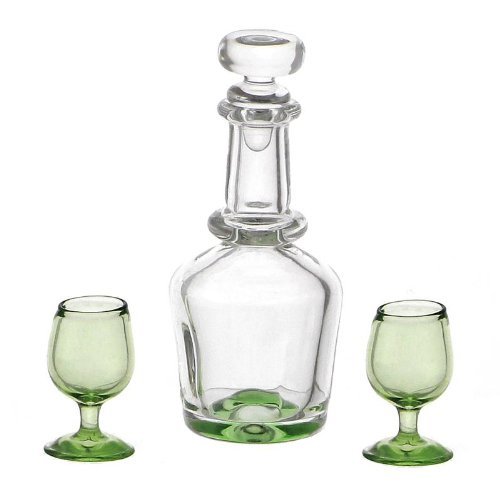 MyTinyWorld Puppenhaus Miniatur Blau Glas Dekanter und Brille MyTinyWorld Puppenhaus Miniatur Blau Glas Dekanter und Brille von MyTinyWorld
