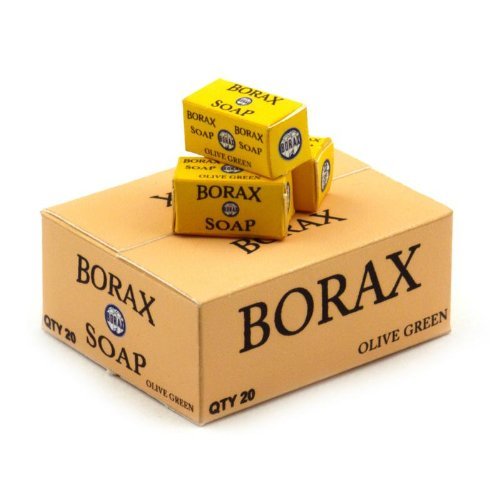 mytinyworld Puppenhaus Miniatur Borax Seife Laden Lager Karton und 3 lose Töpfe von MyTinyWorld
