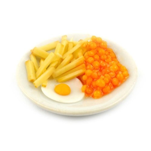 MyTinyWorld Puppenhaus Miniatur Ei Bohnen und Chips Mahlzeit MyTinyWorld Puppenhaus Miniatur Ei Bohnen und Chips Mahlzeit von MyTinyWorld