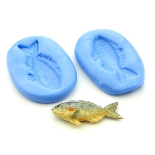 MyTinyWorld Puppenhaus Miniatur Gelb und Silber Fisch Silikonform von MyTinyWorld