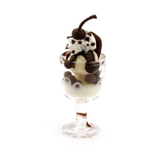 Mytinyworld Puppenhaus Miniatur Weiße Schokolade Eiscreme Eisbecher in EIN Glas von MyTinyWorld
