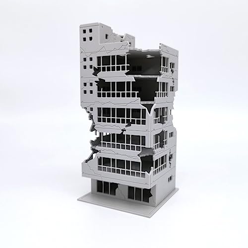 Mycity 1:144,1:100Railway Scenic City War Beschädigte und verlassene Bürogebäude Bauszene N Gauge (1/144) von Mycity