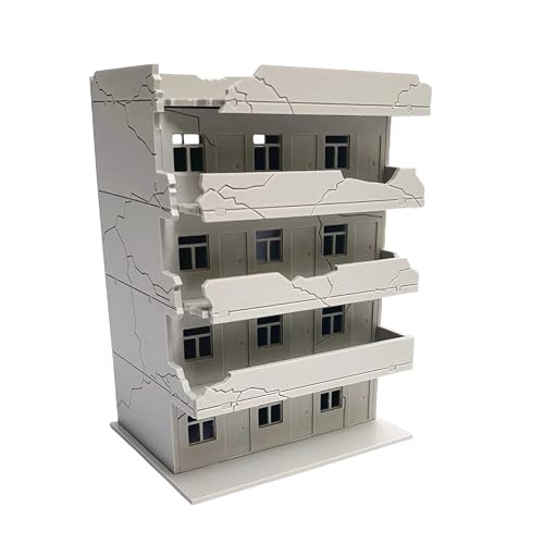 Mycity 1:144 kleines Wohngebäude Schlacht beschädigtes Gebäude, Modellszene (A) von Mycity
