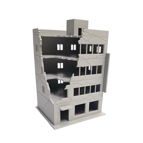 Mycity 1:144 kleines Wohngebäude Schlacht beschädigtes Gebäude, Modellszene (B) von Mycity