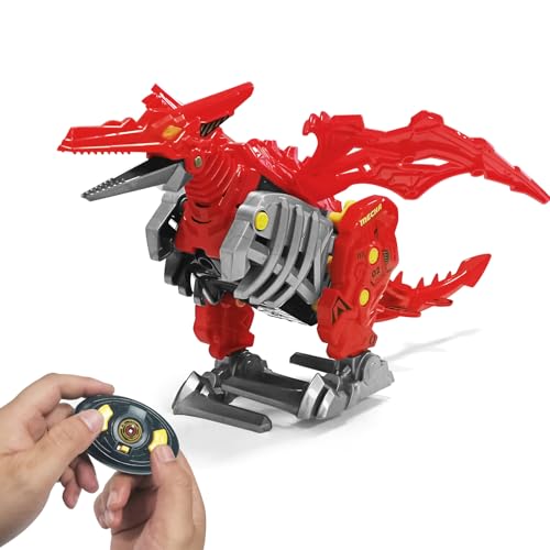 Mycketop Assembliertes RC Dinosaurier Spielzeug, Fernbedienung laufender Mecha Dinosaurier mit Sound, STEM DIY Flugsaurier Kit, Coole Dino Spielzeug Geburtstagsgeschenk für Pterosaurier Liebhaber Mycketop Assembliertes RC Dinosaurier Spielzeug, Fernbedienung laufender Mecha Dinosaurier mit Sound, STEM DIY Flugsaurier Kit, Coole Dino Spielzeug Geburtstagsgeschenk für Pterosaurier Liebhaber von Mycketop