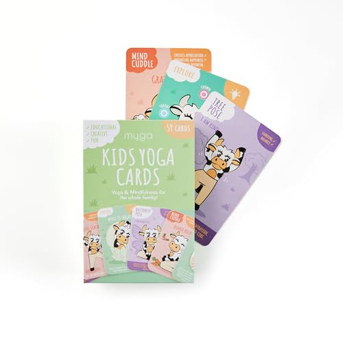 Myga Achtsamkeits-Yoga-Karten für Kinder – 59 interaktive Yoga-Pose-Karten mit positiven Bestätigungen, Atemübungen, lustigen Fakten und Aktivitäten für Kinder und Familien Myga Achtsamkeits-Yoga-Karten für Kinder – 59 interaktive Yoga-Pose-Karten mit positiven Bestätigungen, Atemübungen, lustigen Fakten und Aktivitäten für Kinder und Familien von Myga