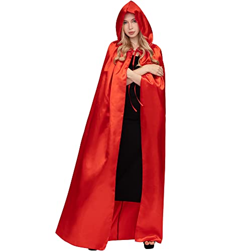 Myir Unisex Umhang mit Kapuze, Halloween Umhang für Erwachsene Cosplay Vampir Kostüm Halloween Kostüm (Rot, L) von Myir JUN