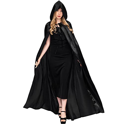 Myir Unisex Umhang mit Kapuze, Halloween Umhang für Erwachsene Cosplay Vampir Kostüm Halloween Kostüm (Schwarz, XL) von Myir JUN