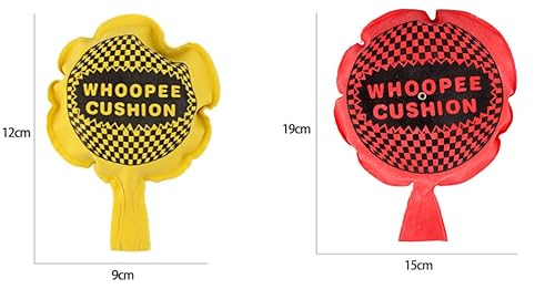 Pupskissen,Furzkissen 2 PCS,Furzkissen groß laut,Scherzartikel Kinder,Selbstaufblasend Pupskisse,Lustige furz Prank Scherzartikel Party(Gelb+Rot) von Myluatye