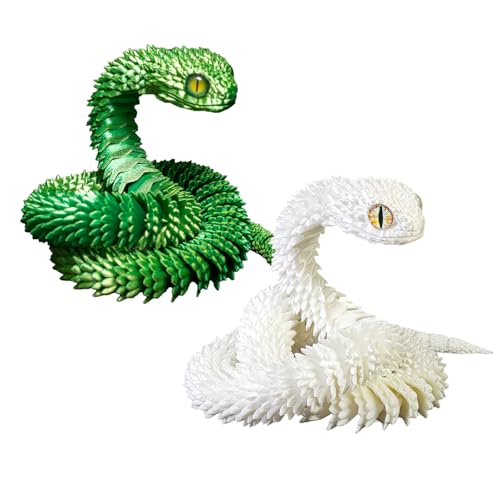 Myqiqi 3D gedruckte Spielzeug Schlange 2Pcs, 3D gedruckte Fidget Spielzeug, Sammelbare 3D gedruckte Tiere 3D Drachen für Haus und Büro Dekoration Myqiqi 3D gedruckte Spielzeug Schlange 2Pcs, 3D gedruckte Fidget Spielzeug, Sammelbare 3D gedruckte Tiere 3D Drachen für Haus und Büro Dekoration von Myqiqi
