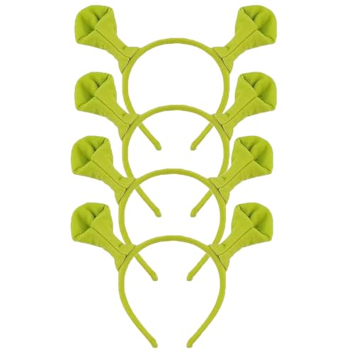 Myqiqi 4 x grüne Ohren-Haarbänder mit grünen Monsterohren, Cosplay-Kostüm, Stirnband, Halloween, Weihnachten, Party, Tierohren Myqiqi 4 x grüne Ohren-Haarbänder mit grünen Monsterohren, Cosplay-Kostüm, Stirnband, Halloween, Weihnachten, Party, Tierohren von Myqiqi
