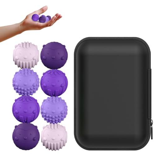 Magnetische Sensorik Bälle, 8 Stück Magnetische Fidget Toys, Silikon Sensorik Spielzeug, Anti-Stress Fidget Toy für Angst Stressabbau, Anziehungskraft Stress Bälle, Sensory Toy von MyrkalaToy