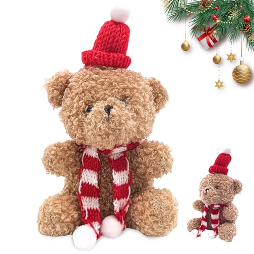 MyrkalaToy Kuscheltier Teddybär, Xmas Geschenke, Frohe Weihnachten Plüschtiere, Weihnachten Teddybär, Weihnachtstag Bär Plüsch Plüschtier Geschenke für Kinder Weihnachten von MyrkalaToy