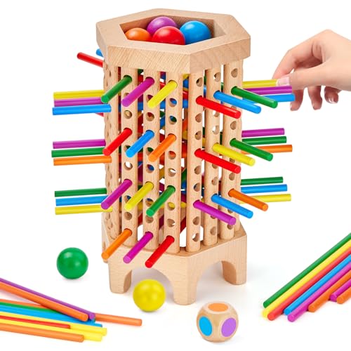 Montessori Spiel Holz Brettspiele ab 3 4 5 Jahre,36 Stück Bunte Stäben Würfelspiel Feinmotorik Holzspielzeug Lernspielzeug,Pädagogisches Kinderspiel Familienspiele Reisespiel für Mädchen und Jungs Montessori Spiel Holz Brettspiele ab 3 4 5 Jahre,36 Stück Bunte Stäben Würfelspiel Feinmotorik Holzspielzeug Lernspielzeug,Pädagogisches Kinderspiel Familienspiele Reisespiel für Mädchen und Jungs von Mystooy