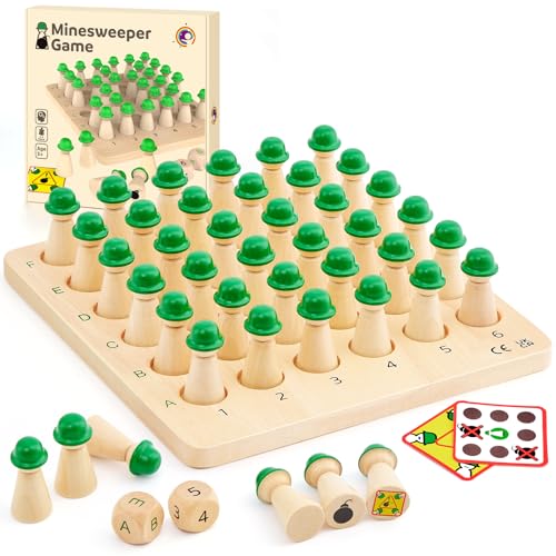 Montessori Brettspiel aus Holz, Glück und Wahrscheinlichkeit Würfelspiel, Logikspiel für 2-4 Personen, 36 Stück Holzsoldat Feinmotorik Spiele, Camping Spiele Kinderspiele Reisespiel ab 3 4 5 6 Jahren Montessori Brettspiel aus Holz, Glück und Wahrscheinlichkeit Würfelspiel, Logikspiel für 2-4 Personen, 36 Stück Holzsoldat Feinmotorik Spiele, Camping Spiele Kinderspiele Reisespiel ab 3 4 5 6 Jahren von Mystooy