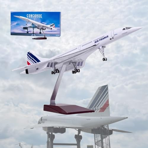 19,7" 1:125 Air France Concorde Modell Jet Passagierflugzeug Modell Vorgefertigtes Flugzeugmodell Druckguss-Metallsimulation Luftfahrtsammlung Geschenk (Color : Air France) von MzEer