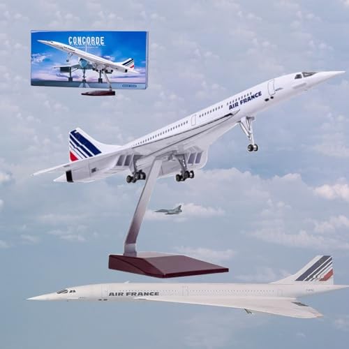 19,7" 1:125 Air France Concorde Modell Jet Passagierflugzeug Modell Vorgefertigtes Flugzeugmodell Druckguss-Metallsimulation Luftfahrtsammlung Geschenk (Size : Air France) von MzEer