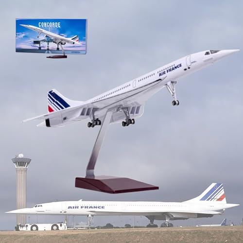 19,7" 1:125 Air France Concorde Modell Jet Passagierflugzeug Modell Vorgefertigtes Flugzeugmodell Druckguss-Metallsimulation Luftfahrtsammlung Geschenk (Size : Air France) von MzEer