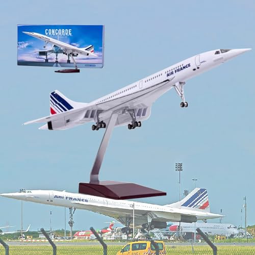 19,7" 1:125 Air France Concorde Modell Jet Passagierflugzeug Modell Vorgefertigtes Flugzeugmodell Druckguss-Metallsimulation Luftfahrtsammlung Geschenk (Size : Air France) von MzEer