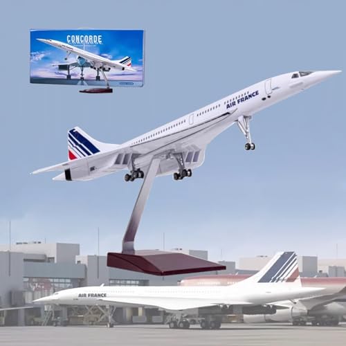 19,7" 1:125 Air France Concorde Modell Jet Passagierflugzeug Modell Vorgefertigtes Flugzeugmodell Druckguss-Metallsimulation Luftfahrtsammlung Geschenk (Size : Air France) von MzEer