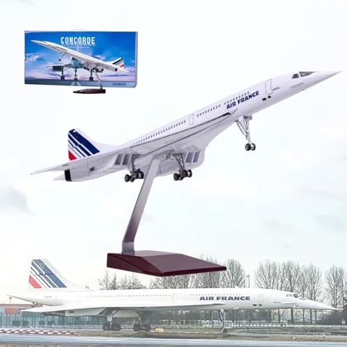 19,7" 1:125 Air France Concorde Modell Jet Passagierflugzeug Modell Vorgefertigtes Flugzeugmodell Druckguss-Metallsimulation Luftfahrtsammlung Geschenk (Size : Air France) von MzEer