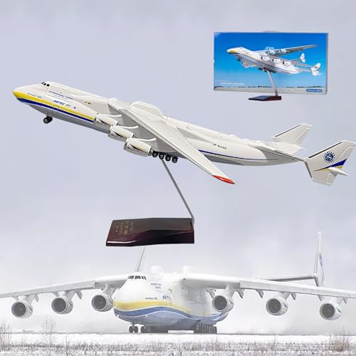 MzEer 1:200 An-225 Antonov Modellflugzeug, Kunstharz, Flugzeugmodell, Ukraine, Bemalter Mriya-Transporter, Zu Öffnende Kabine, Druckguss-Modellflugzeug for Sammeln, Festival-Geschenk (16,5 Zoll) von MzEer
