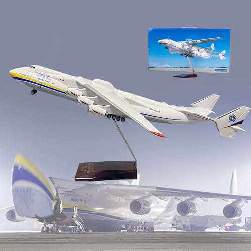 MzEer 1:200 An-225 Antonov Modellflugzeug, Kunstharz, Flugzeugmodell, Ukraine, Bemalter Mriya-Transporter, Zu Öffnende Kabine, Druckguss-Modellflugzeug for Sammeln, Festival-Geschenk (16,5 Zoll) von MzEer