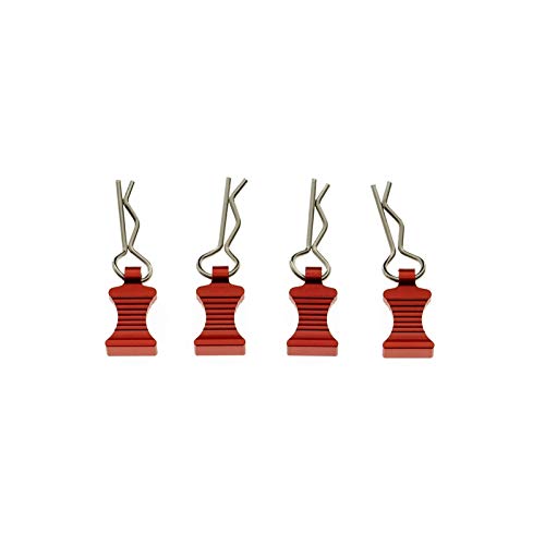 Mzpeldxk 4-Teilige R-Type Karosserie-Clips Stift mit Aluminium-Montagesatz für Axiales SCX10 TRX4 1/8 1/10 RC-Autoteile ZubehöR, Rot Mzpeldxk 4-Teilige R-Type Karosserie-Clips Stift mit Aluminium-Montagesatz für Axiales SCX10 TRX4 1/8 1/10 RC-Autoteile ZubehöR, Rot von Mzpeldxk