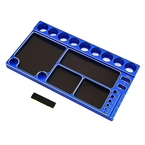Mzpeldxk Reparaturwerkzeug-Aufbewahrungsplatte für 1/8 1/10 1/12 Modell-Kletterauto-Ersatzlegierungs-Schraubendreherablage Blau Mzpeldxk Reparaturwerkzeug-Aufbewahrungsplatte für 1/8 1/10 1/12 Modell-Kletterauto-Ersatzlegierungs-Schraubendreherablage Blau von Mzpeldxk