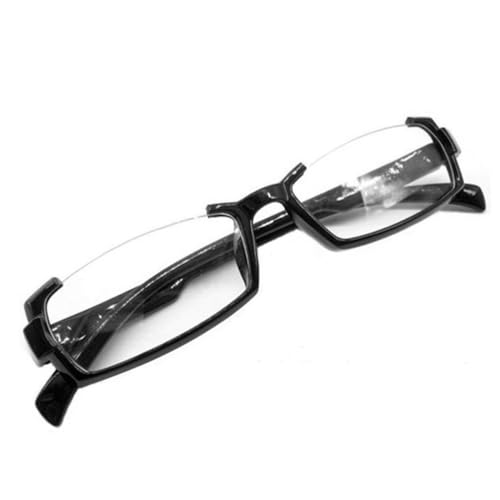 Mzshne Anime-Cosplay-Brille Modische, halbrandlose Halbrahmenbrille mit klaren Gläsern für Frauen und Männer von Mzshne